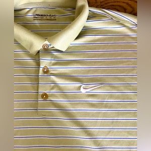 Nike Men's Dri-FIT Victory Striped Golf Polo Lime Green